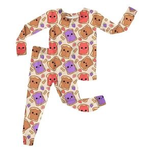 Serial Bamboo Thrifter Peanut Butter Jelly Time Long Sleeve Set 4T NWT